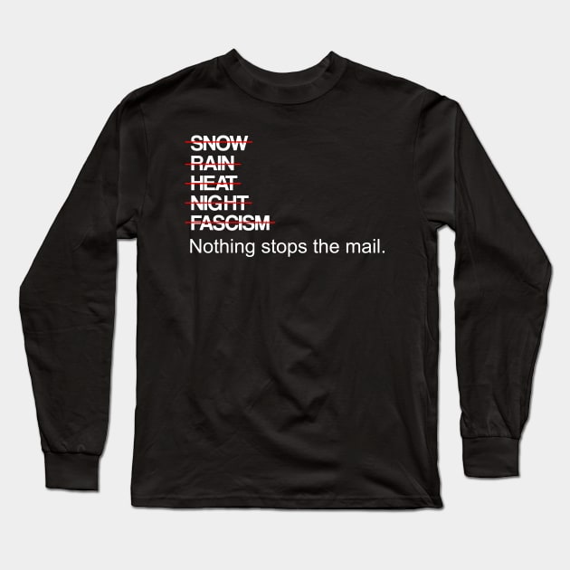 Nothing Stops The Mail - Postal Design Long Sleeve T-Shirt by Brobocop